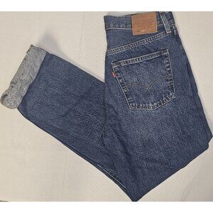 Levi's 501 Original 150th Anniversary Edition Selvedge Dark Wash Womens 27 x 30